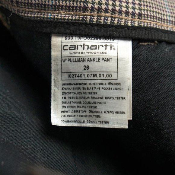 Carhartt Pullman Grey Glencheck Ankle Pants - Picture 7 of 7